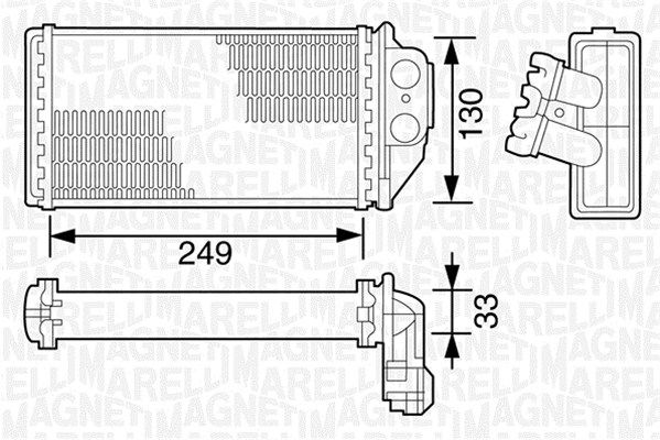 MAGNETI MARELLI Soojusvaheti,salongiküte 350218163000